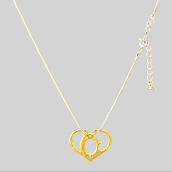 Silver tone and Gold Tone God Necklace with Rhinestones 18” Length - Picture 3 of 3